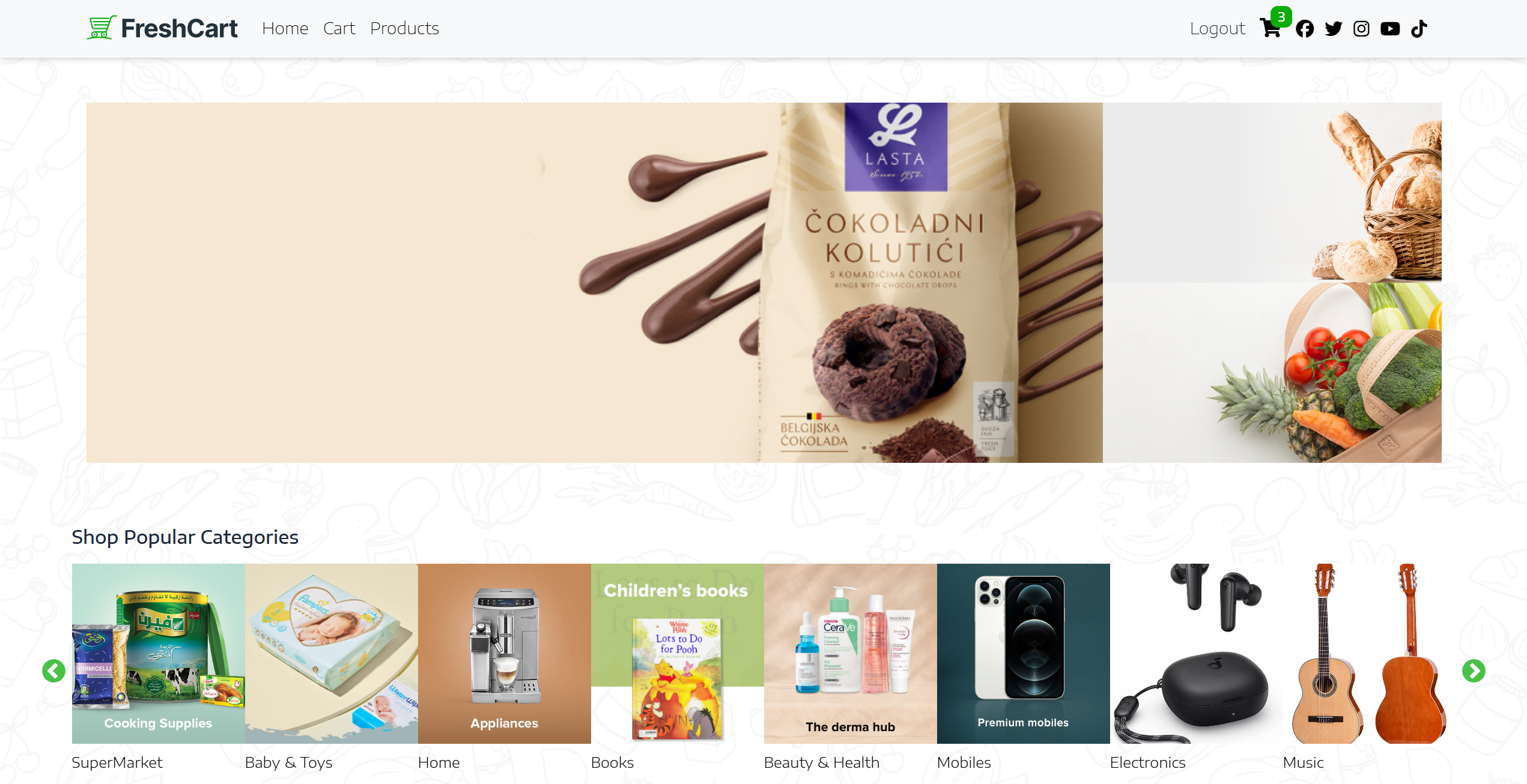 Fresh Cart E-Commerce (React)